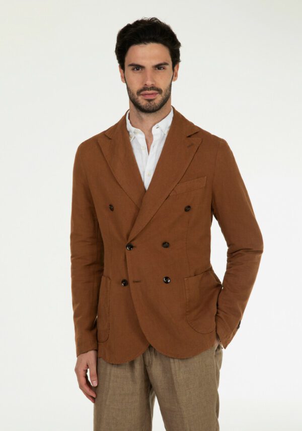 Blazer doppiopetto in lino