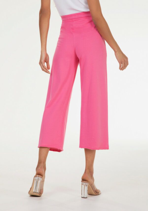 Pantalone cropped in felpa