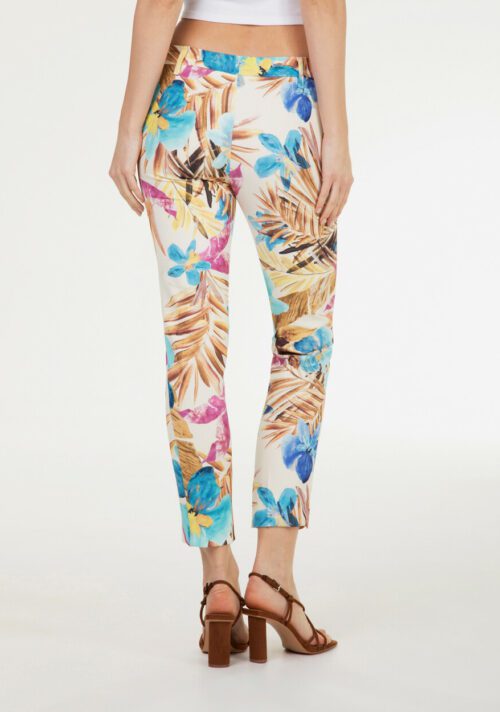 Pantalone straight stampa fiori