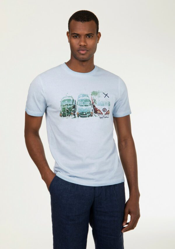 T-shirt girocollo stampata