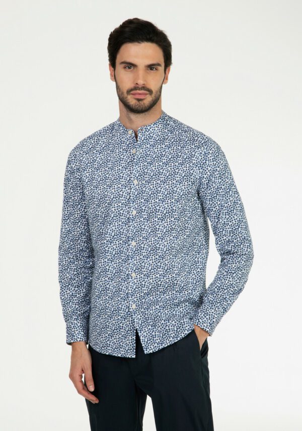 Camicia coreana micro fiorata