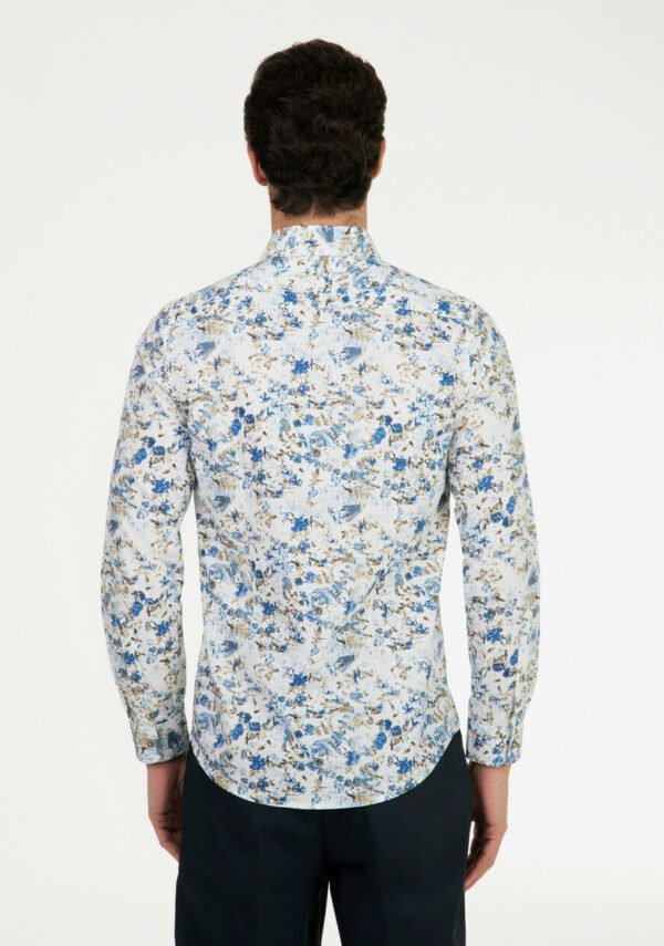 Camicia collo italiano stampa acquerello