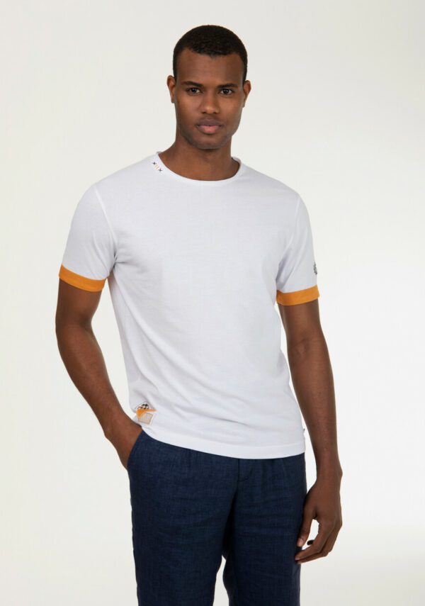 T-shirt  girocollo con inserti