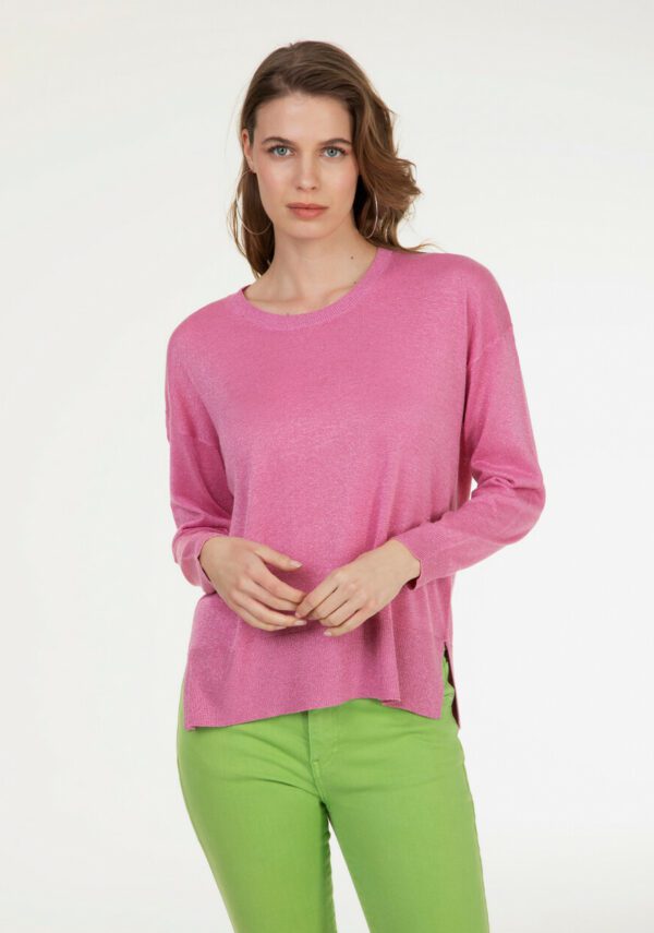 Maglia girocollo lurex