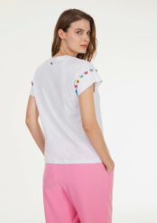T-shirt con pietre - immagine 2