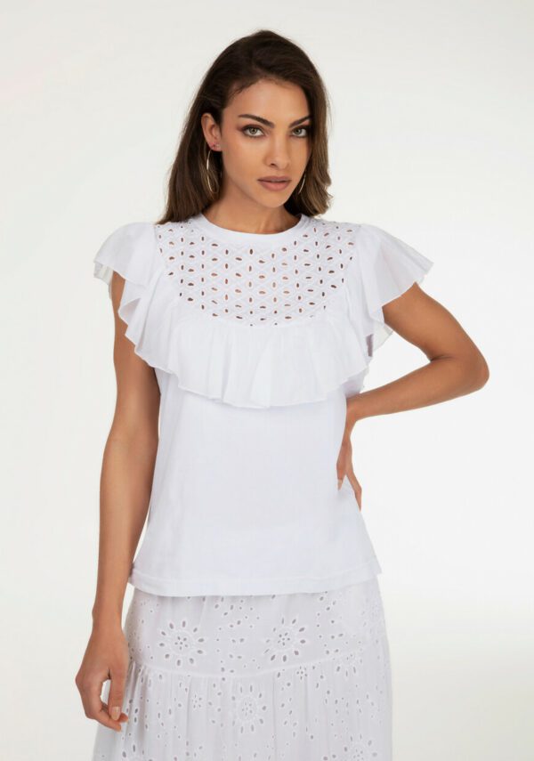 T-shirt  con rouches