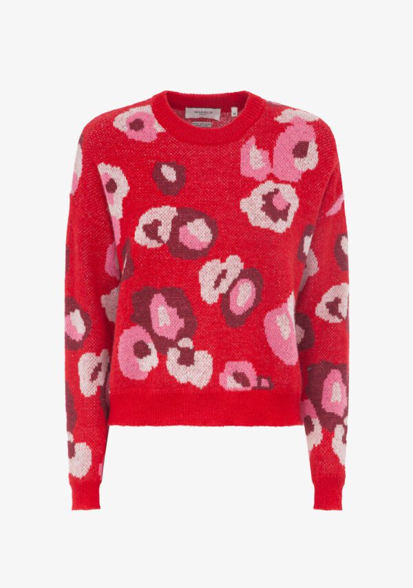 Girocollo fiori jacquard