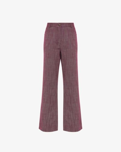 Pantalone straight effetto denim