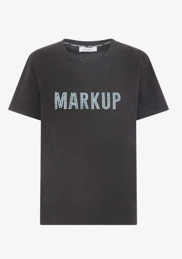 T-shirt basic logo strass