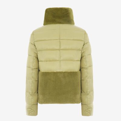 Piumino nylon e pelliccia sintetica