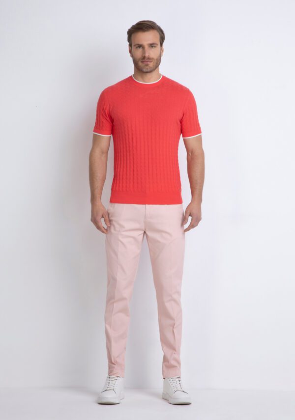 Maglia girocollo punto spigato