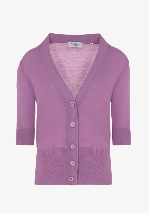Cardigan manica corta