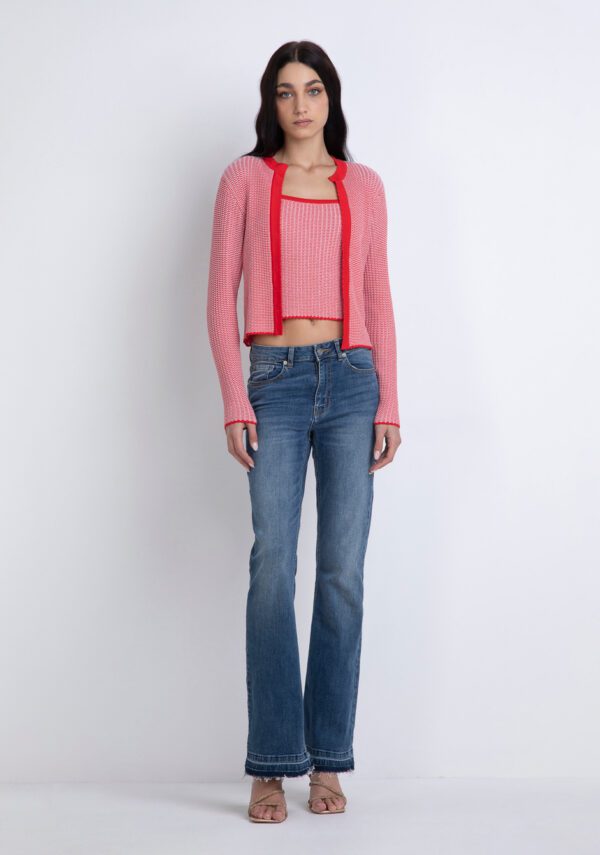 Cardigan bicolore