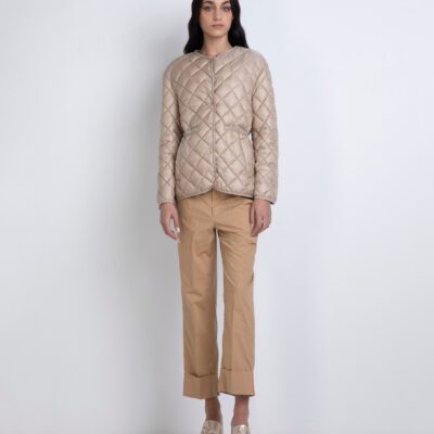 Piumino trapuntato in nylon perlato
