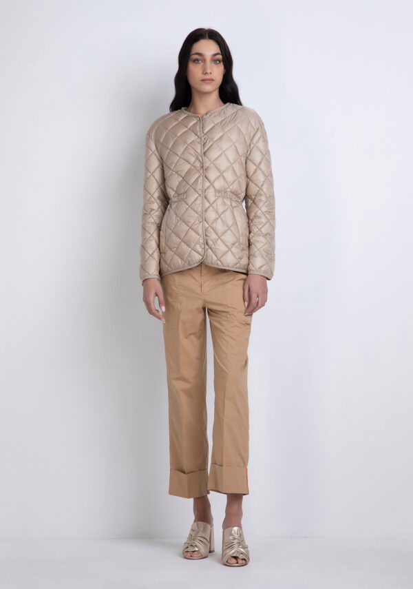 Piumino trapuntato in nylon perlato