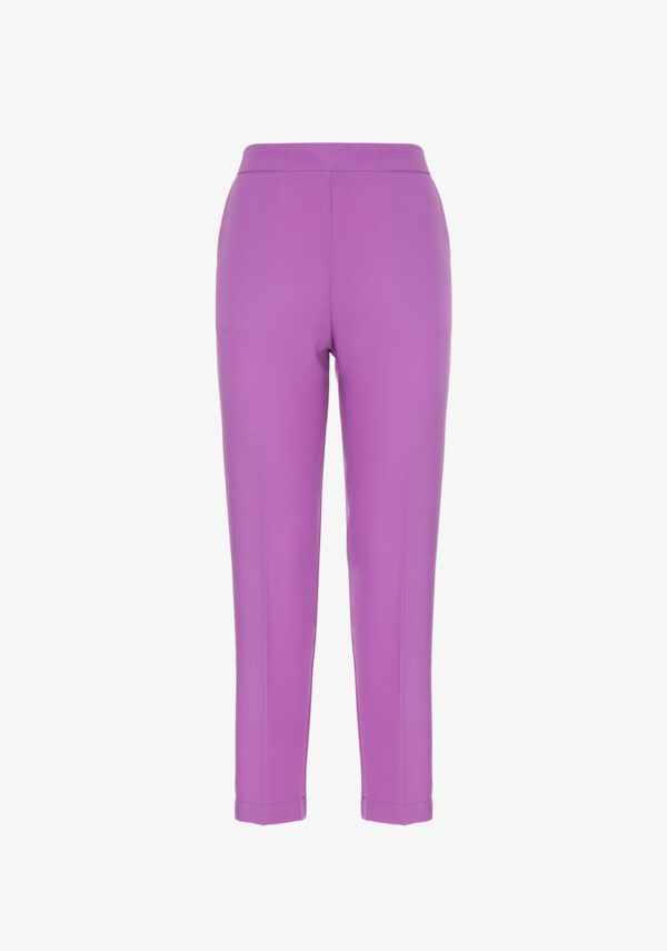 Pantalone straight in tessuto fluido