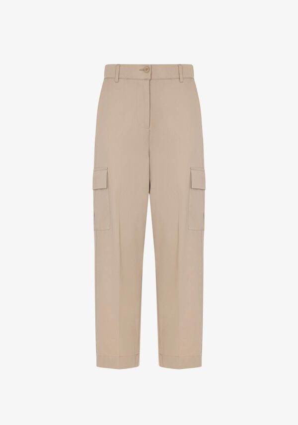 Pantalone cargo in cotton twill