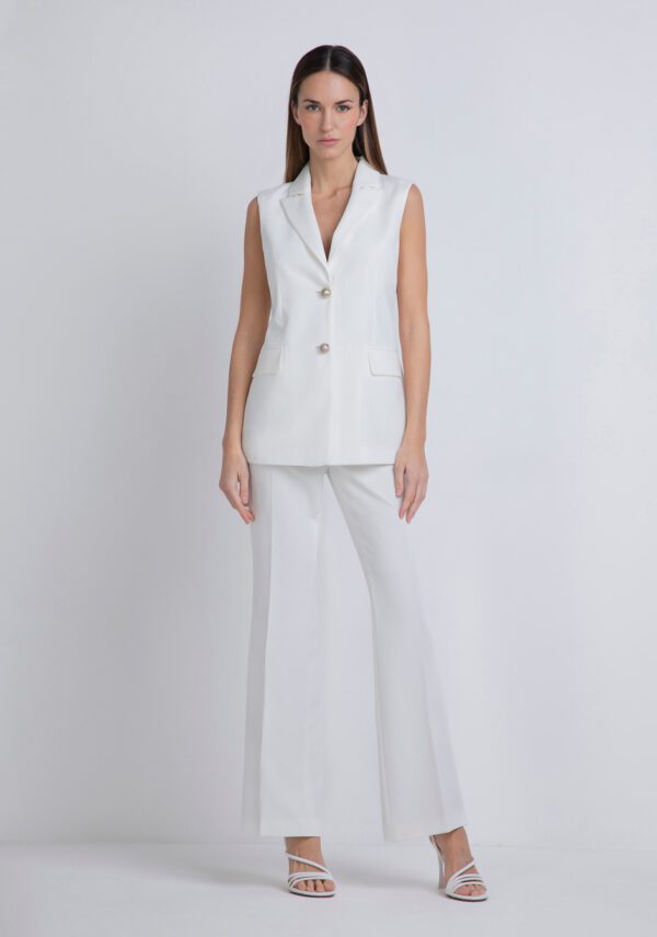 Pantalone flare in tessuto bielastico