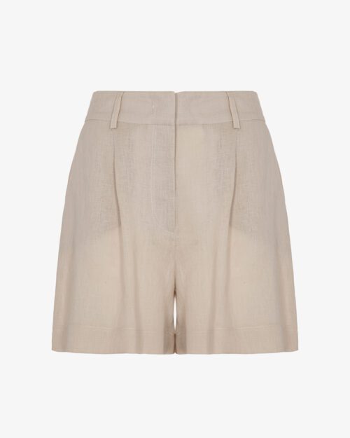 Shorts in lino con pinces