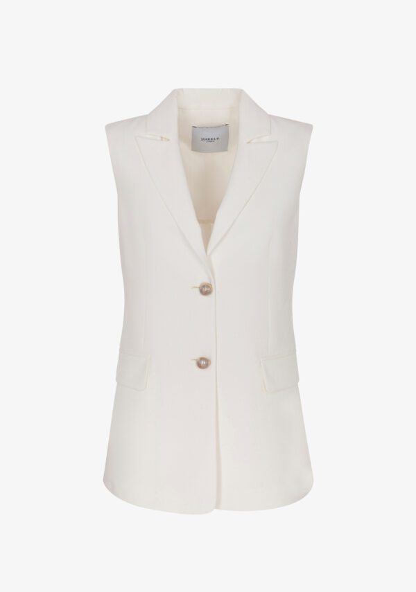 Gilet collo a revers in bielastico