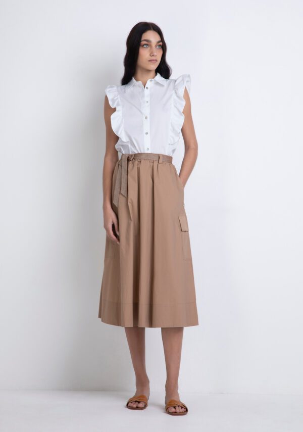 Camicia smanicata con rocuhes