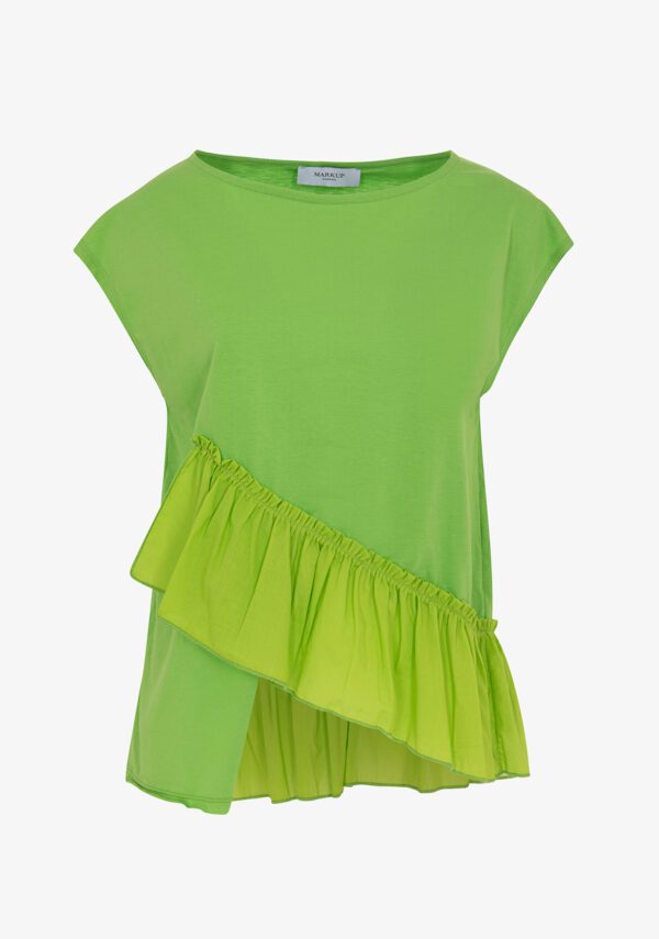 T-shirt in jersey con balza
