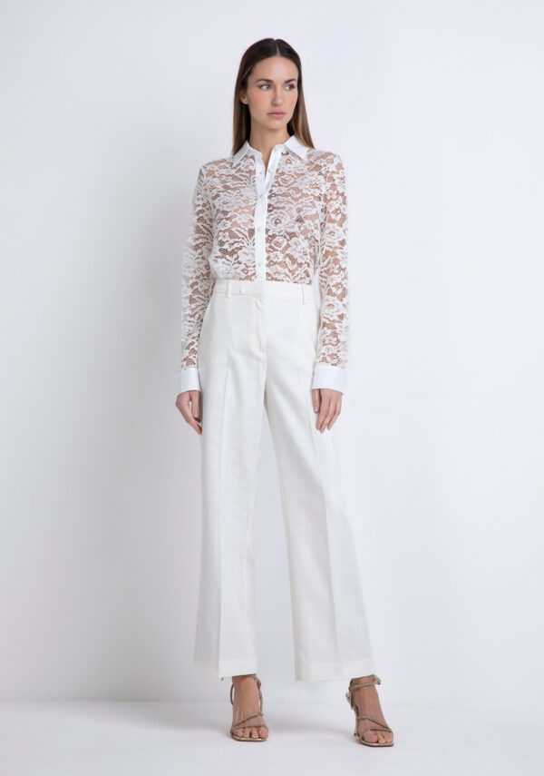 Camicia manica lunga in pizzo