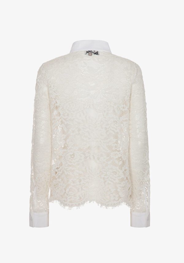 Camicia manica lunga in pizzo