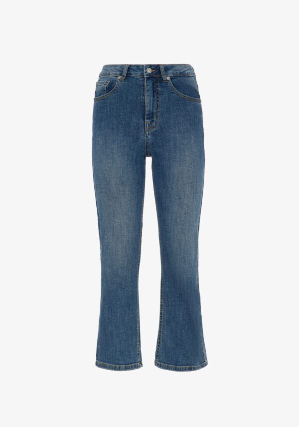 Jeans denim flare cropped