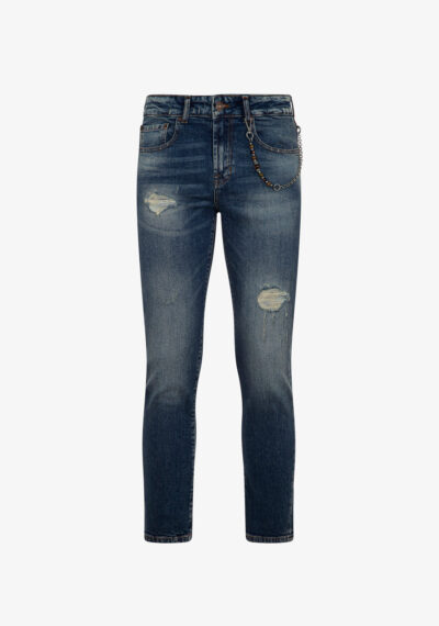 Jeans regular fit con strappi