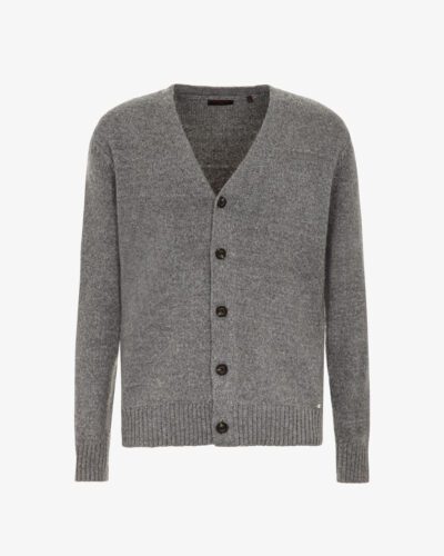 Cardigan sciallato melange