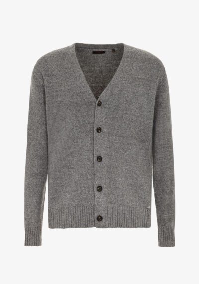 Cardigan sciallato melange