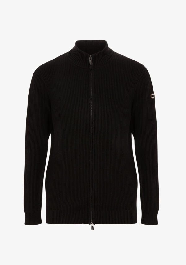 Lupetto full zip maglia inglese in cotone tech