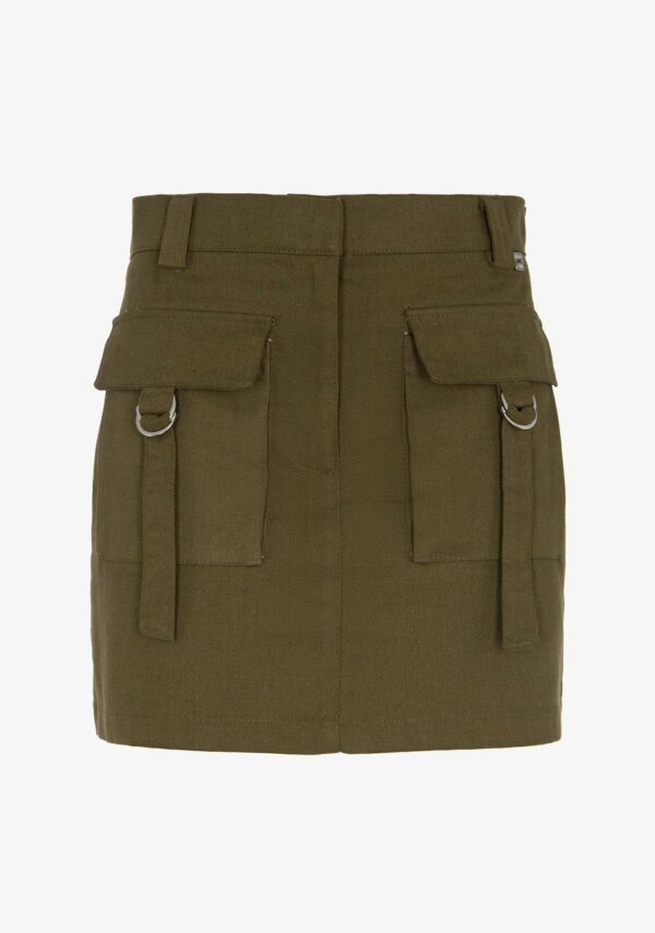 Gonna cargo in gabardina