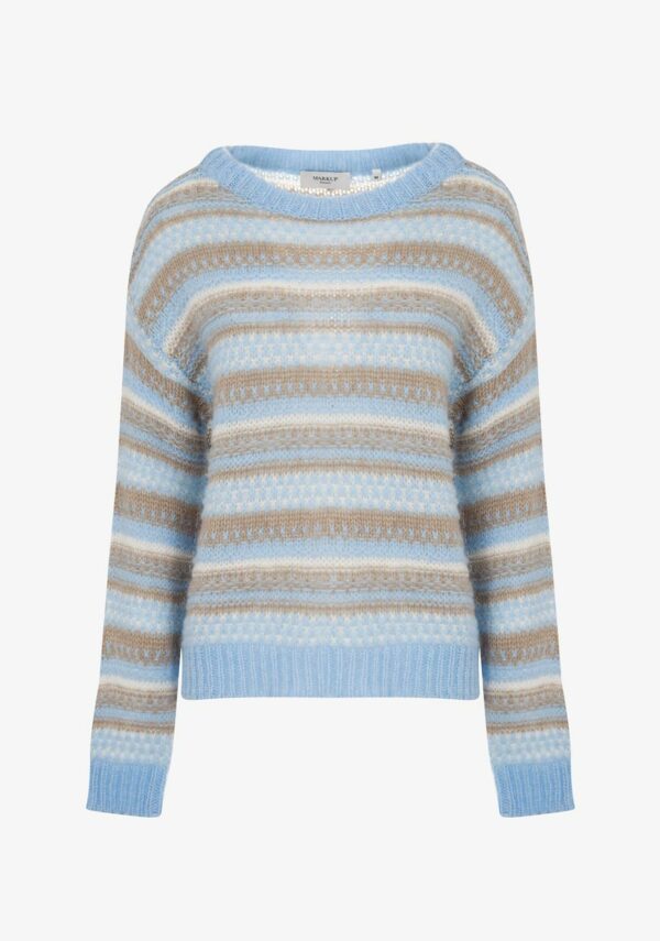 Pullover jacquard rigato