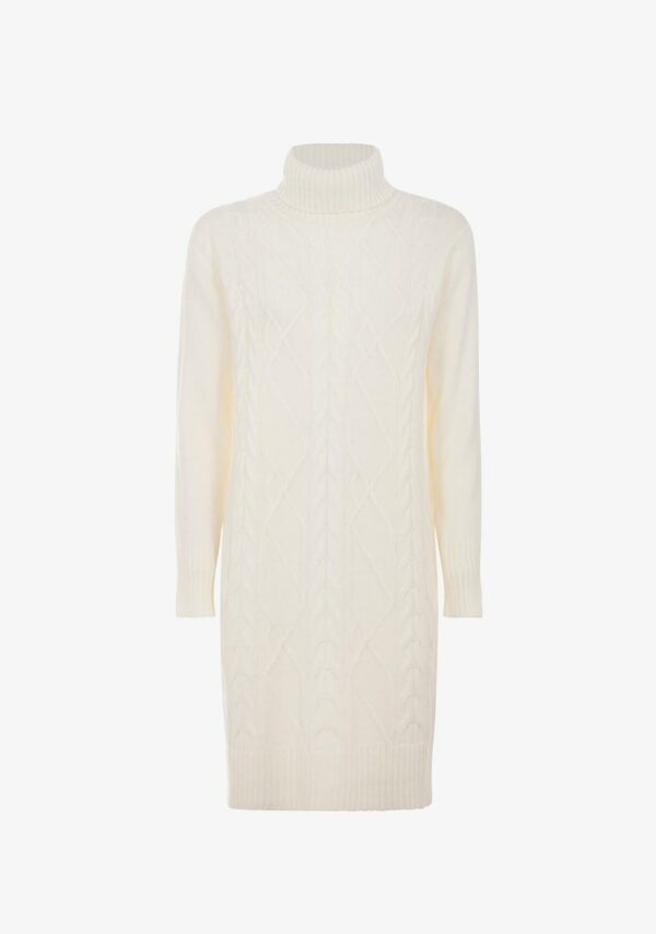 Vestito dolcevita con treccia