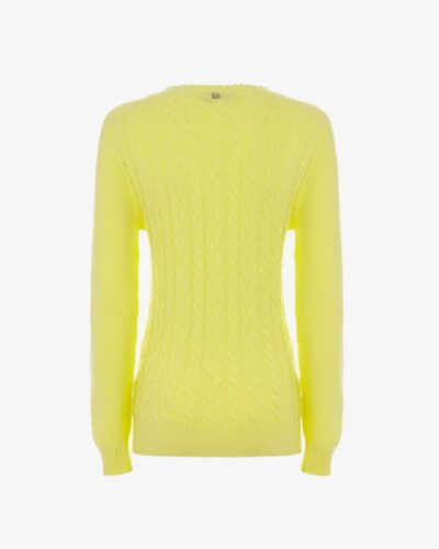 Pullover misto cashmere trecce