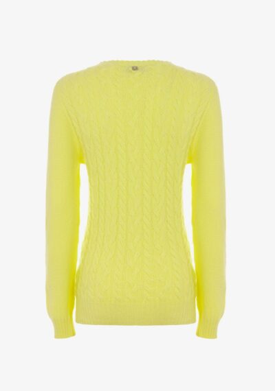 Pullover misto cashmere trecce