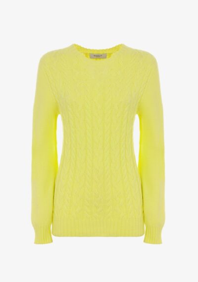 Pullover misto cashmere trecce