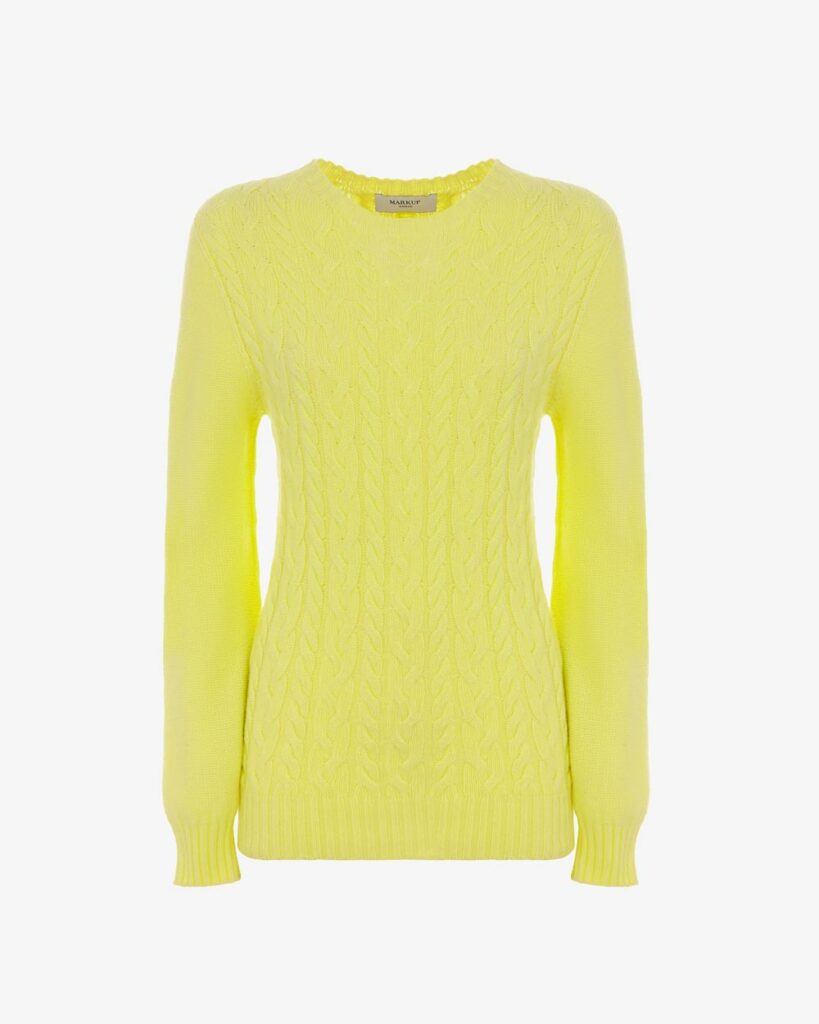 Pullover misto cashmere trecce