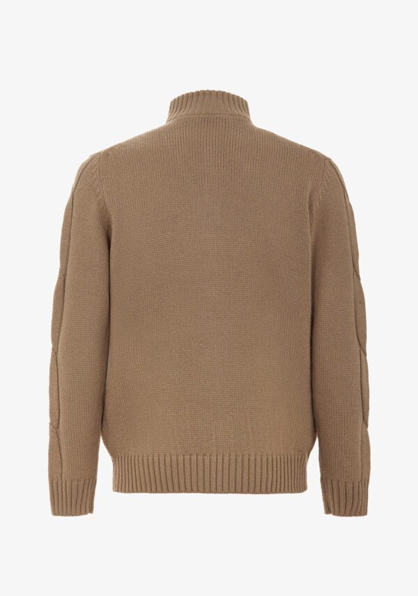 Lupetto apertura zip con trecce