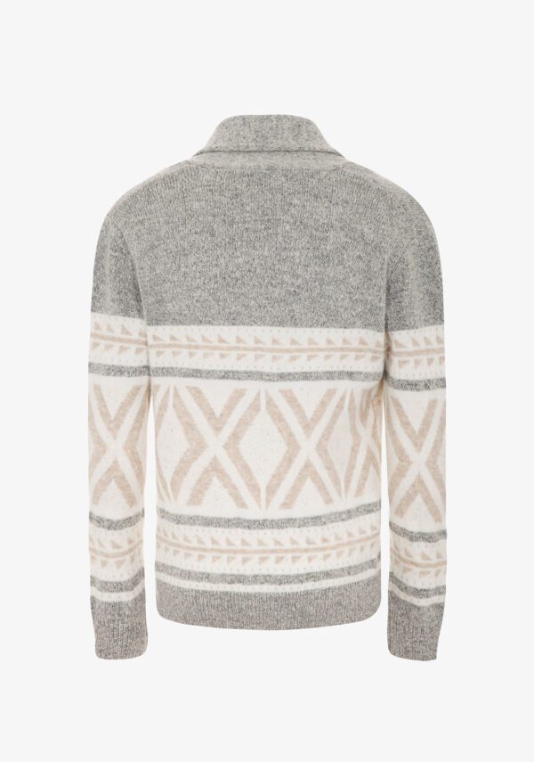 Cardigan sciallato disegno scandinavo