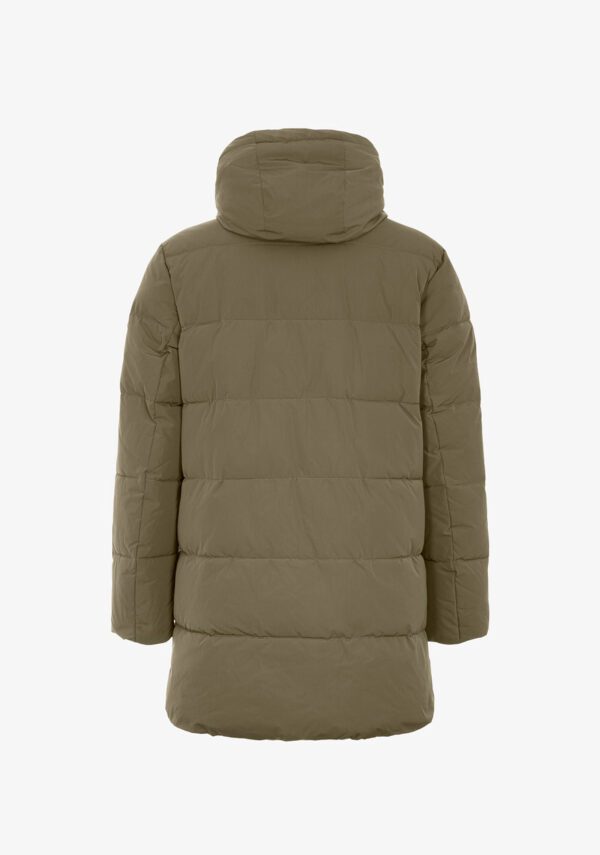 Long parka puffer misto vera piuma