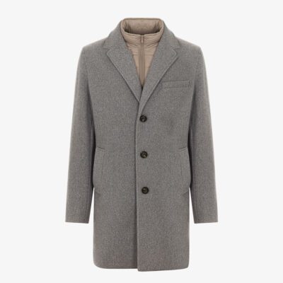 Cappotto monopetto pettorina