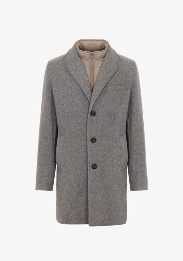 Cappotto monopetto pettorina
