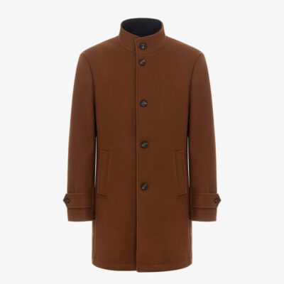 Cappotto collo lupetto panno