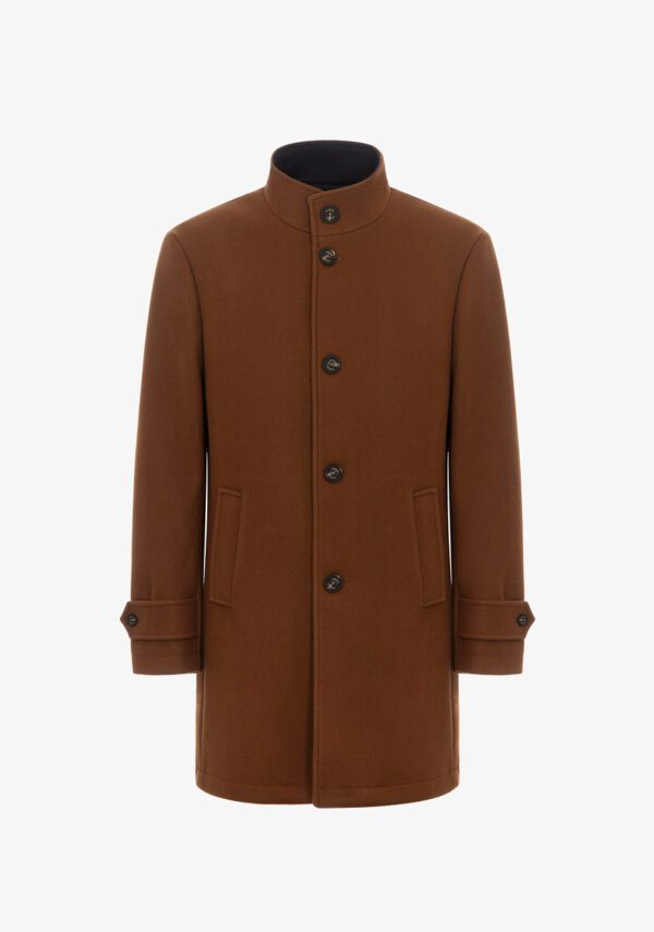 Cappotto collo lupetto panno