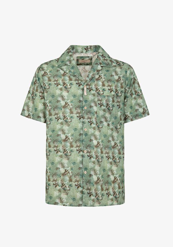 Camicia cotone lino stampata