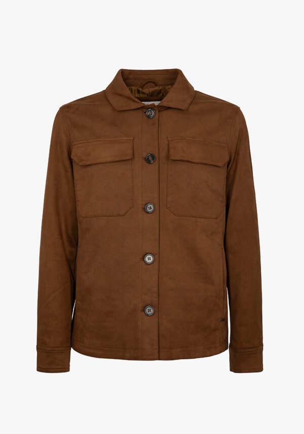 Overshirt effetto camoscio
