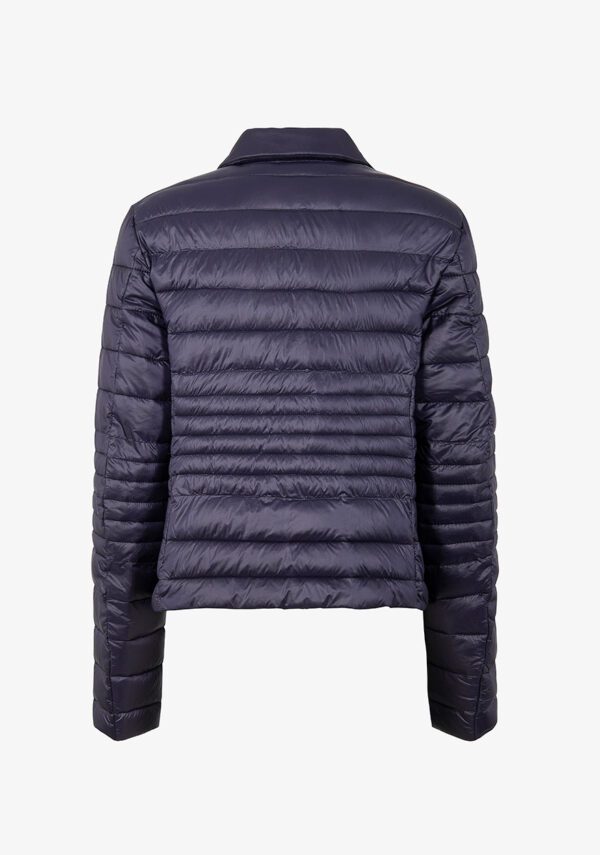Giacca piumino corta nylon perlato